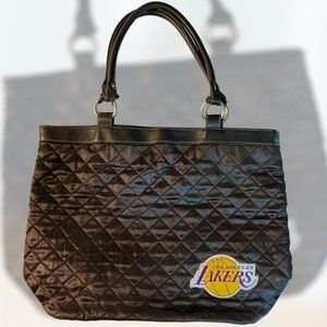 NBA "Los Angeles Lakers" Quilted Sports Tote, Shoulder Bag, Pro Basketball VF+++